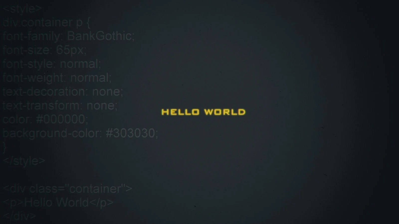 Hello World Computer Command Background