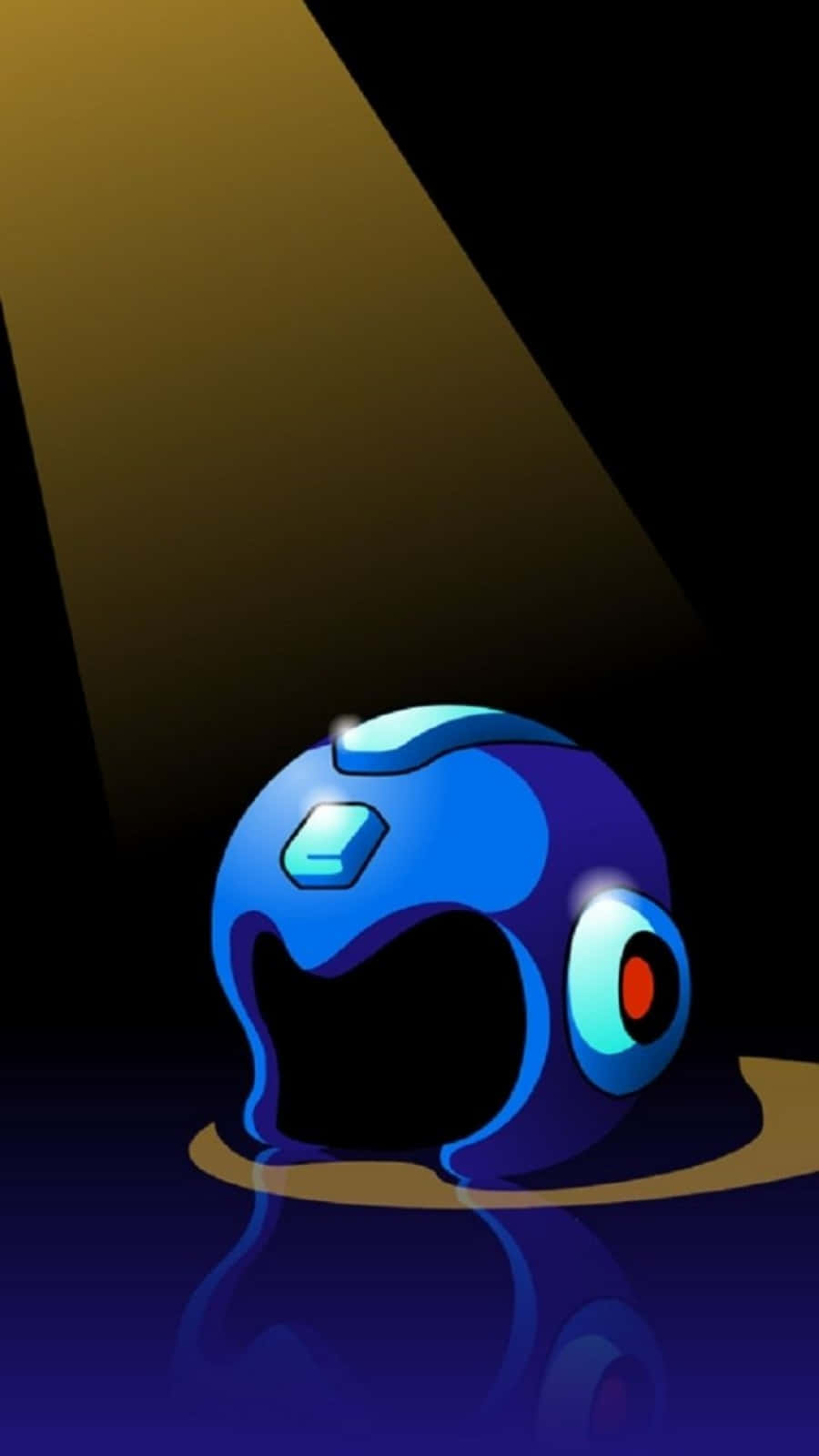 Helmet Of Mega Man Spotlight Background