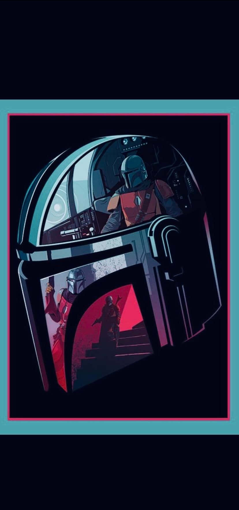 Helmet Of The Mandalorian Iphone Background