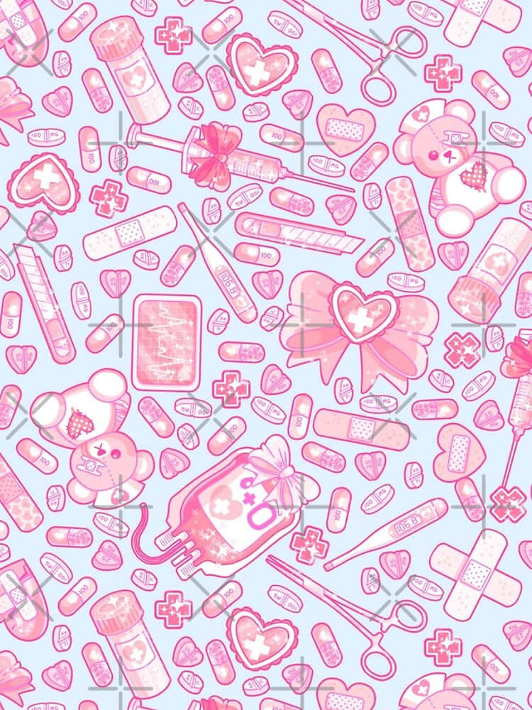 Helping To Bring The Kawaii Aesthetic To Life, Yami Kawaii Style Embraces Embracing Pastel Colors, Rounded Shapes, And Naive-looking Characters. Background