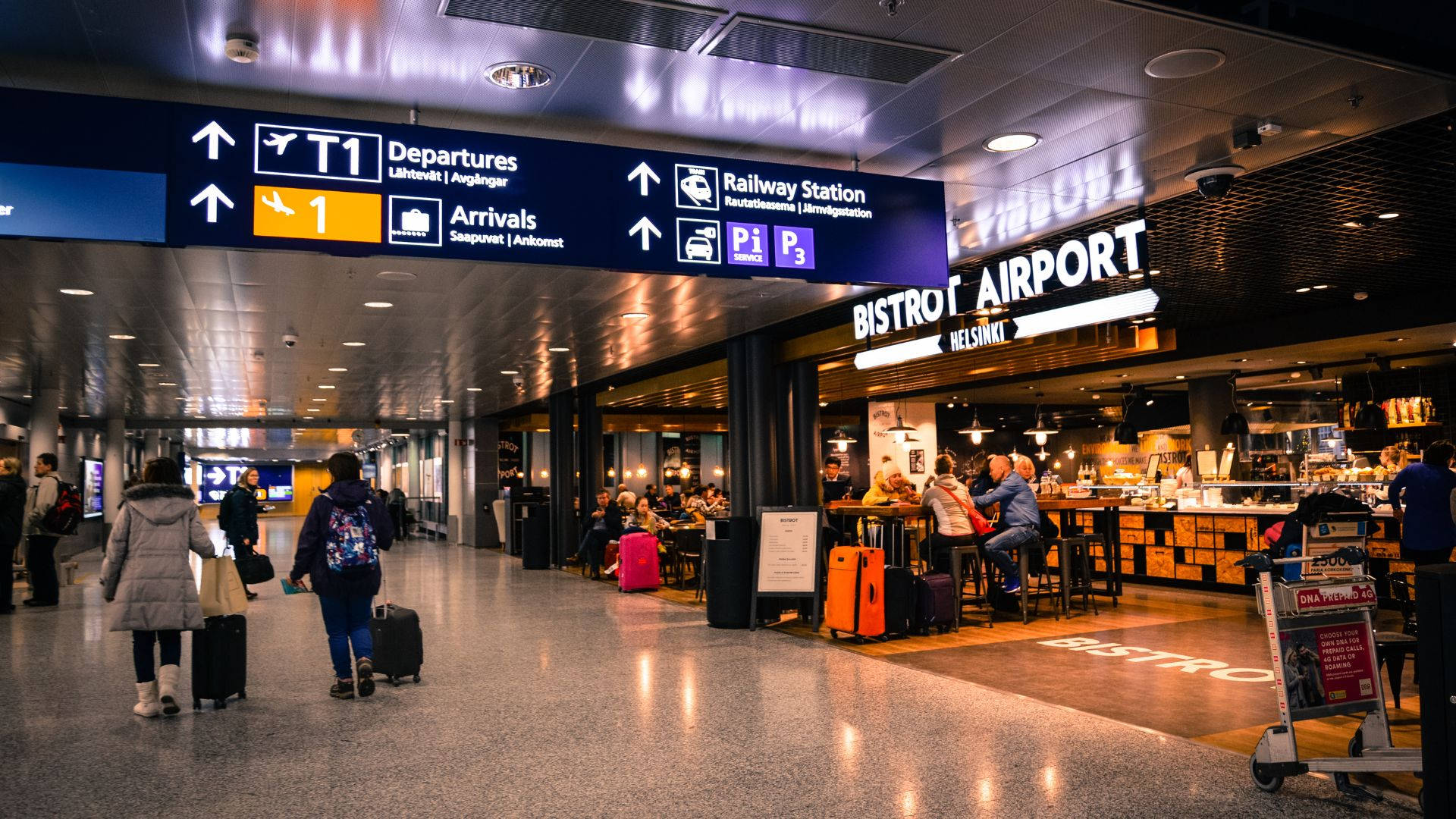 Helsinki Airport Shop Interior Background