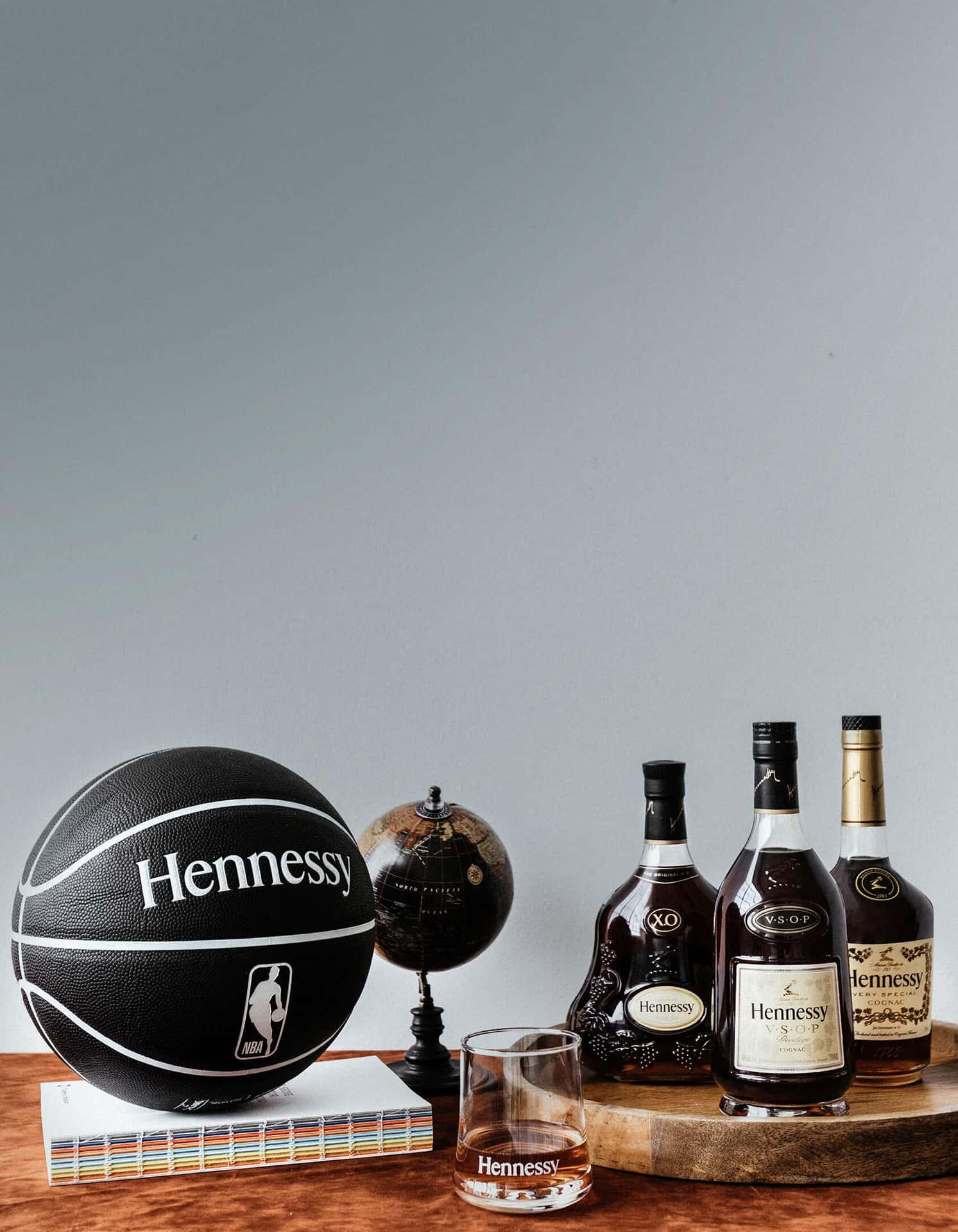 Hennessy With A Black Ball Background