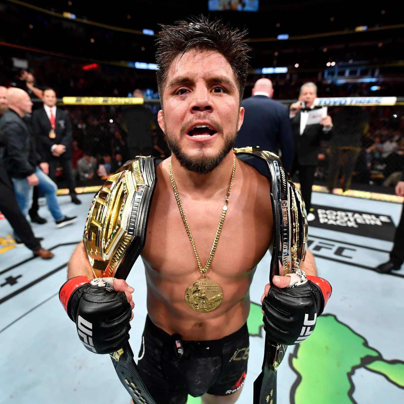 Henry Cejudo's Triumphant Victory Over Marlon Moraes At Ufc 238 Background