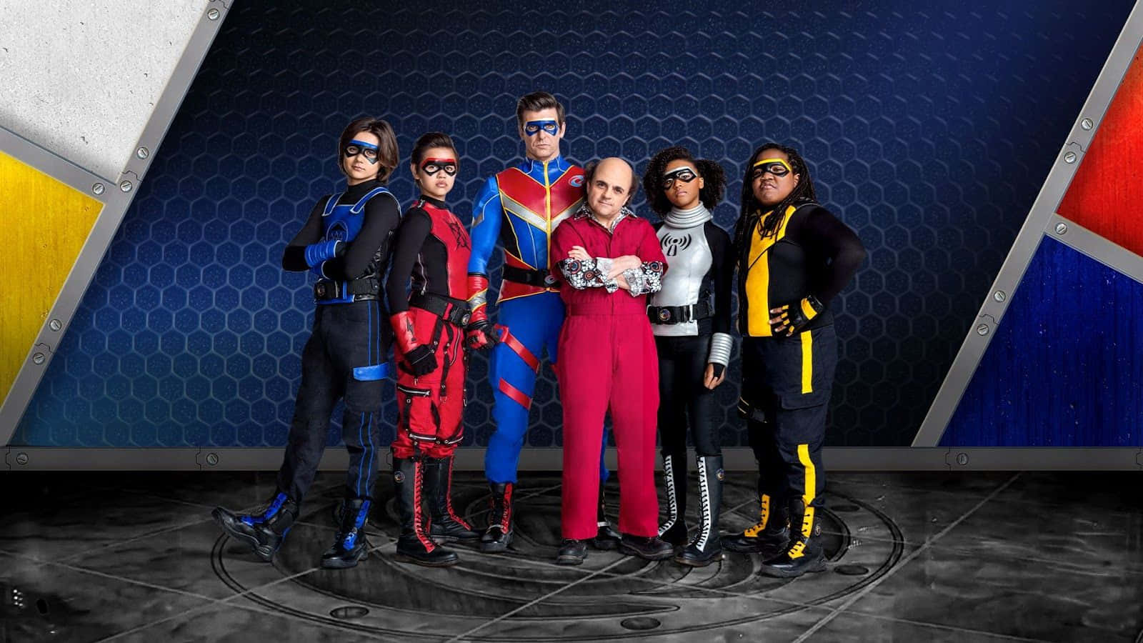 Henry Danger With Superheroes Background