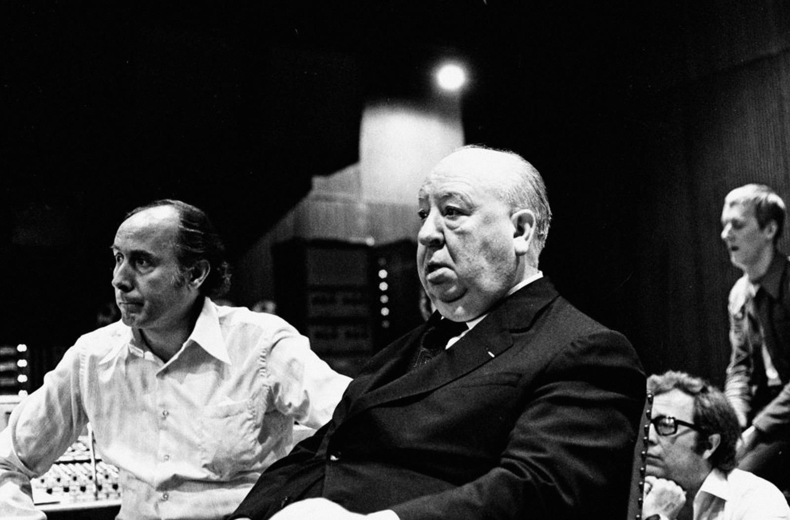 Henry Mancini And Alfred Hitchcock 1972 Portrait Background