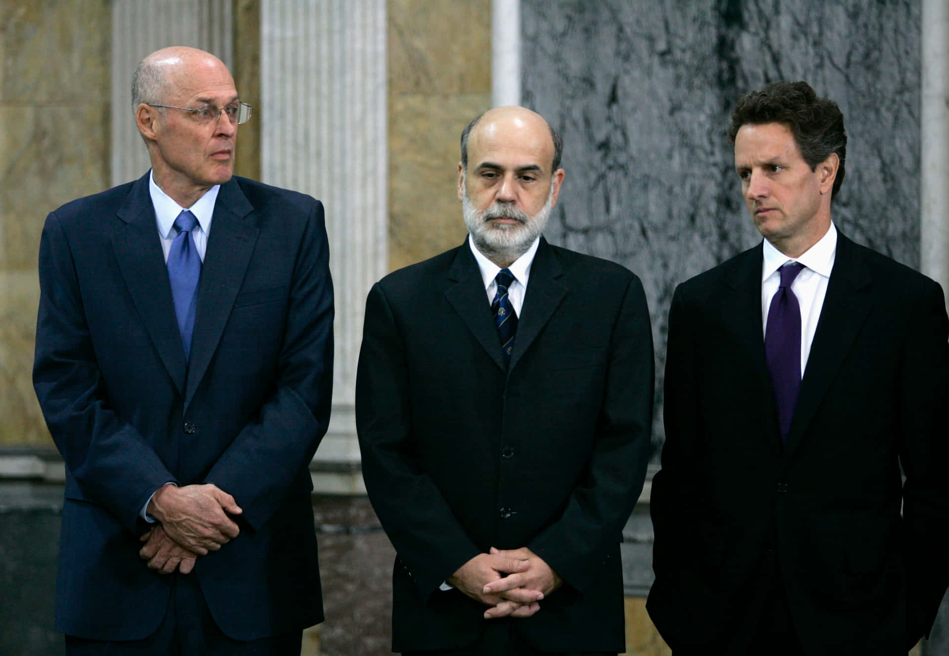 Henry Paulson With Treasury Heads