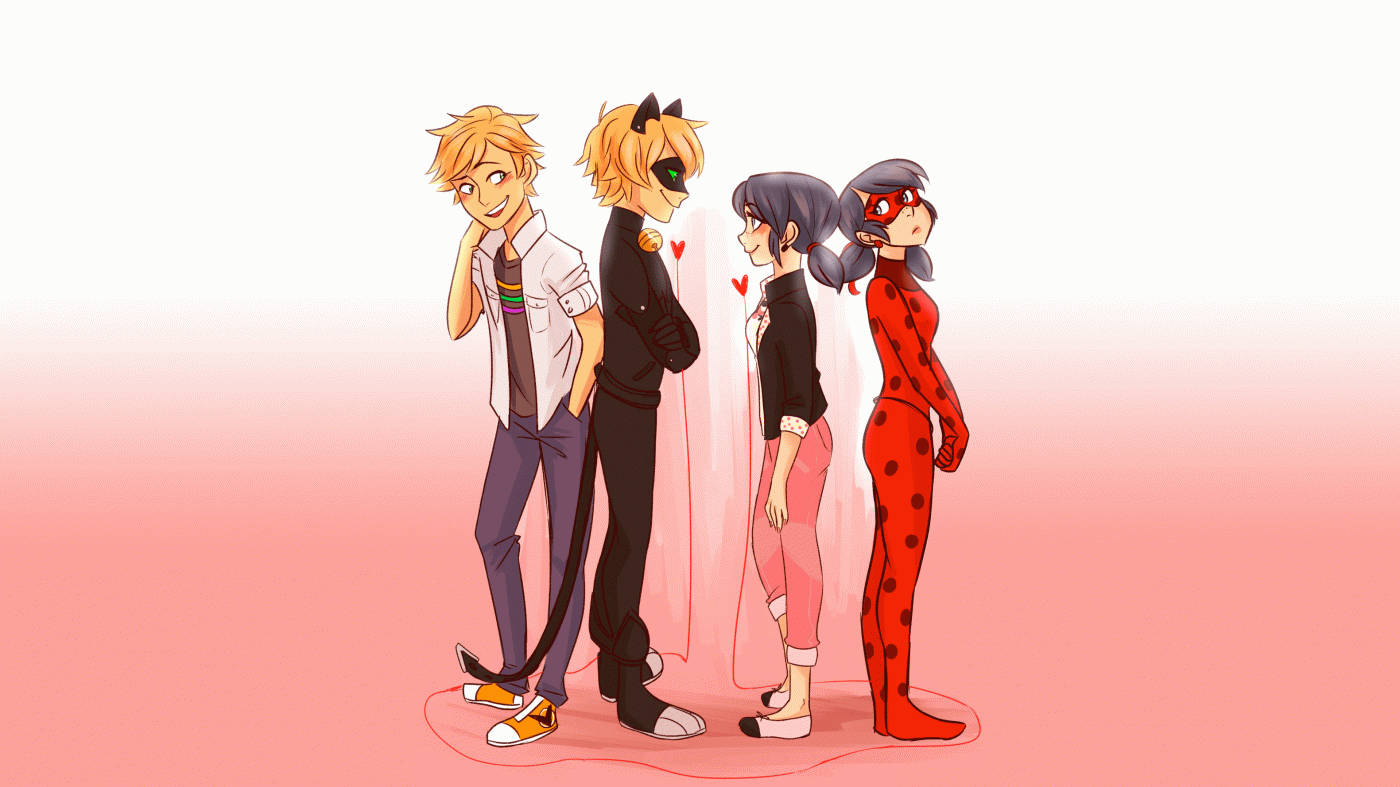 Her And Civilian Ladybug And Cat Noir