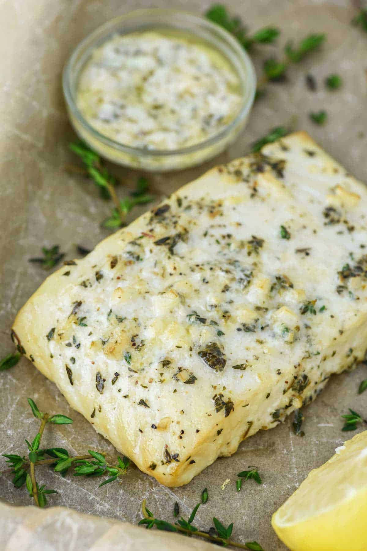 Herb Crusted Baked Halibut Recipe