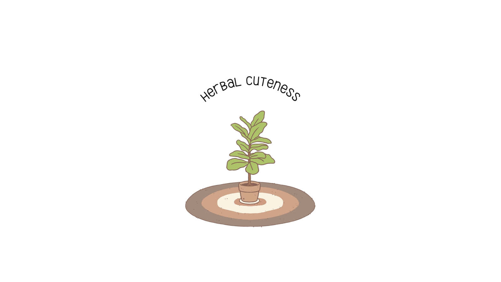 Herbal Cute Plant Minimalist Background