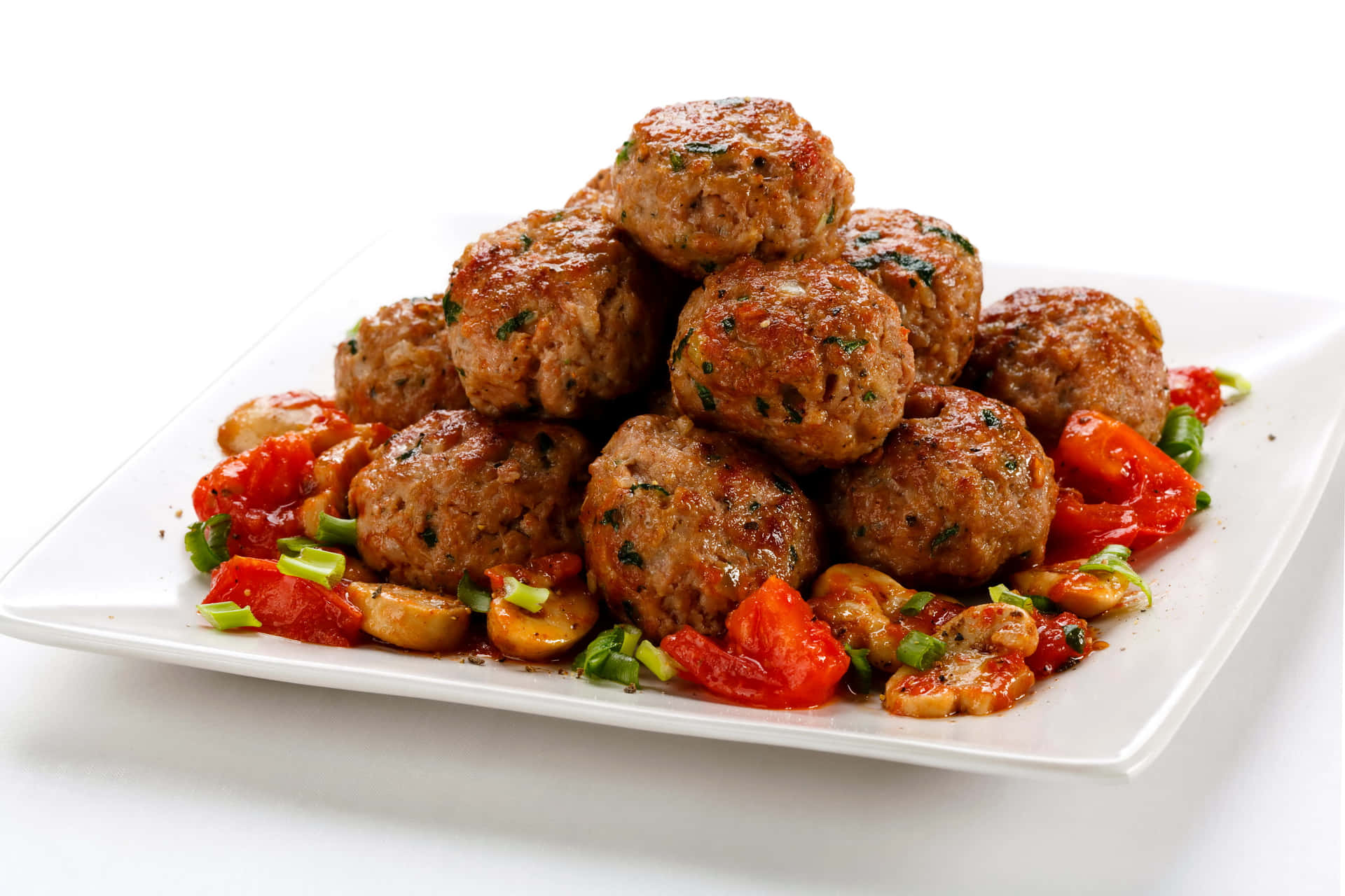 Herbed Meatballswith Tomatoes Background