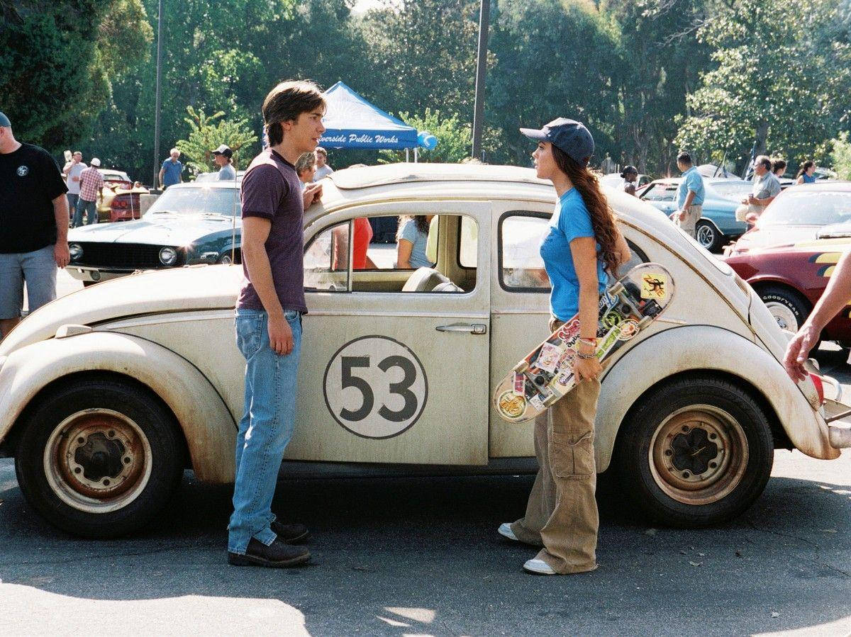 Herbie Fully Loaded Couple With Skateboard Background
