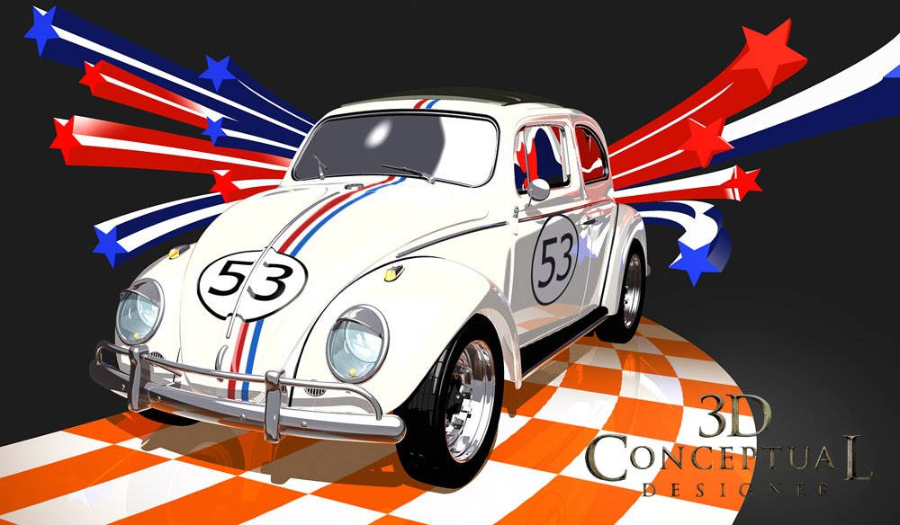 Herbie Fully Loaded Fun 3d Concept Design Background