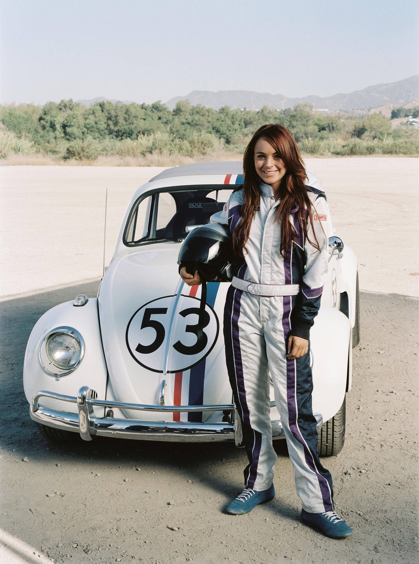 Herbie Fully Loaded Lindsay Lohan And Herbie Background