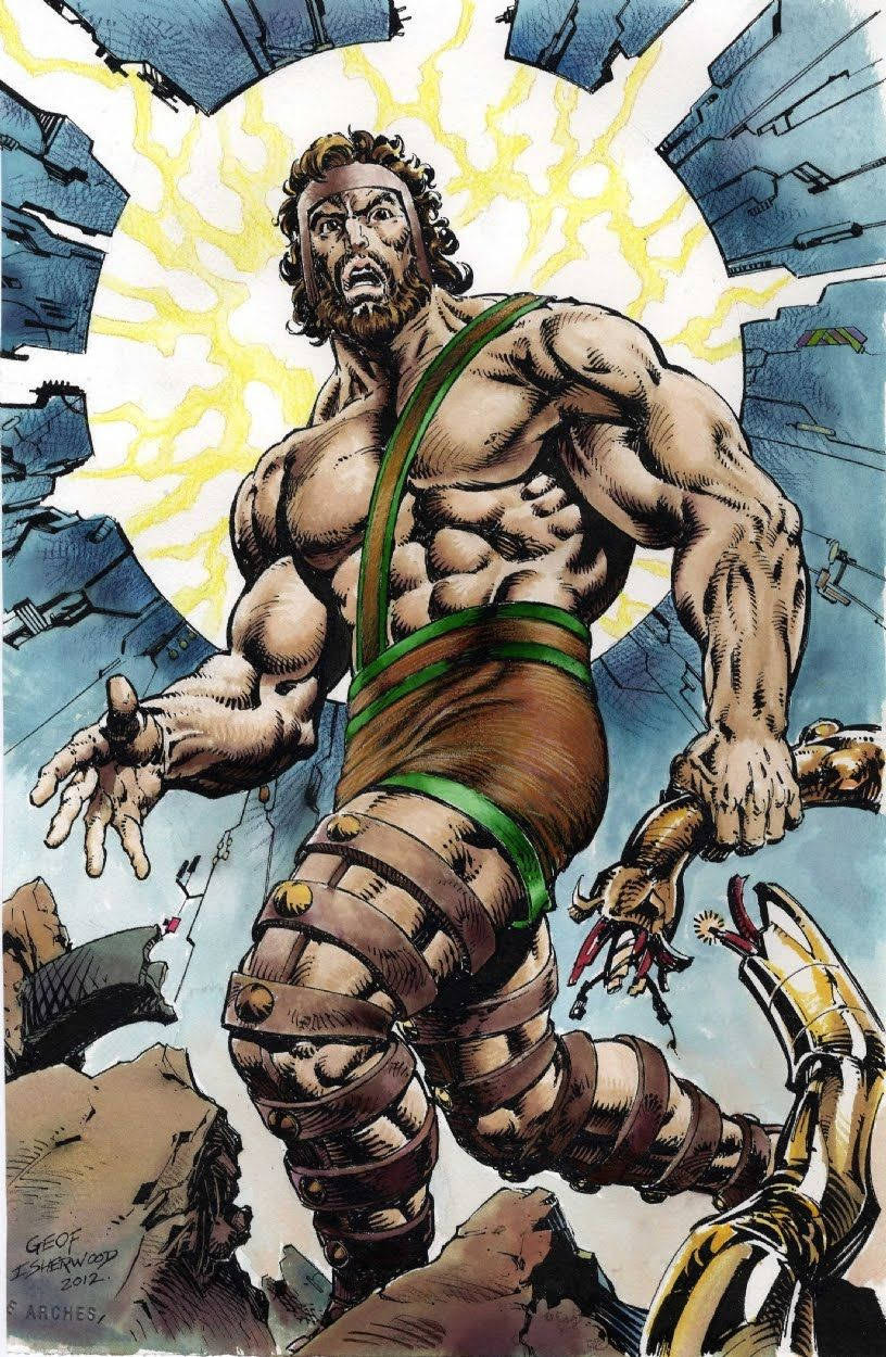 Hercules Comic Style Illustration Background