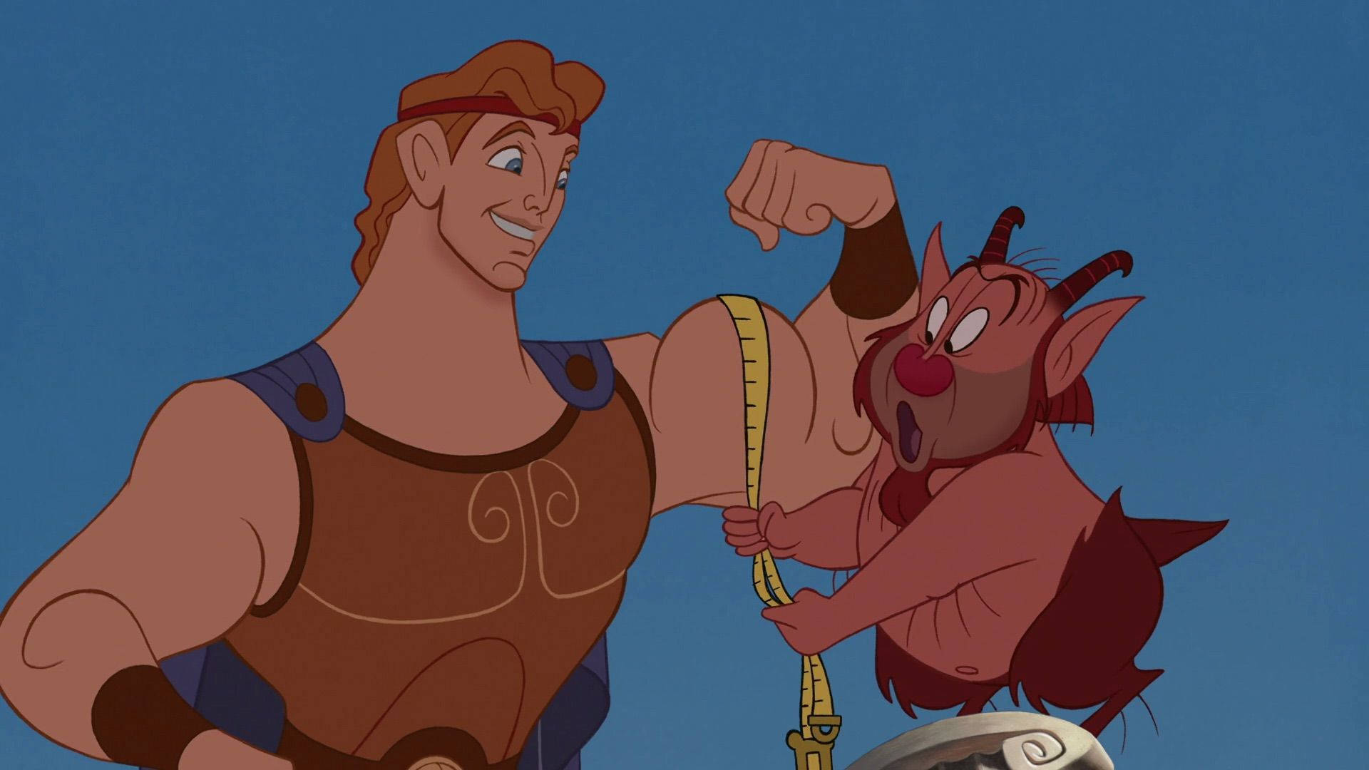 Hercules Flexing Muscle With Phil Background