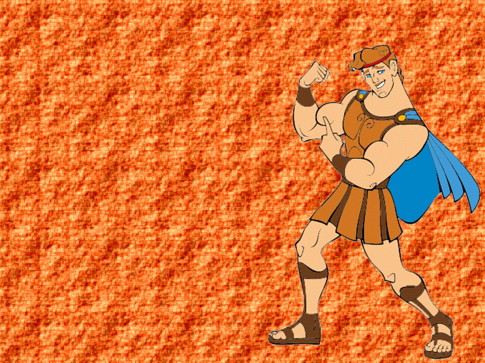 Hercules In Orange Armor Outfit Background