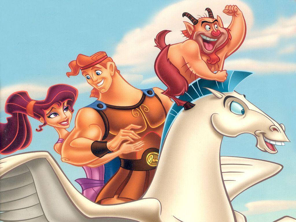 Hercules Riding Pegasus Background