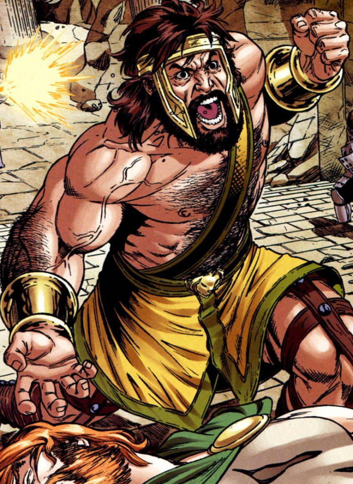 Hercules Screaming In Rage Background