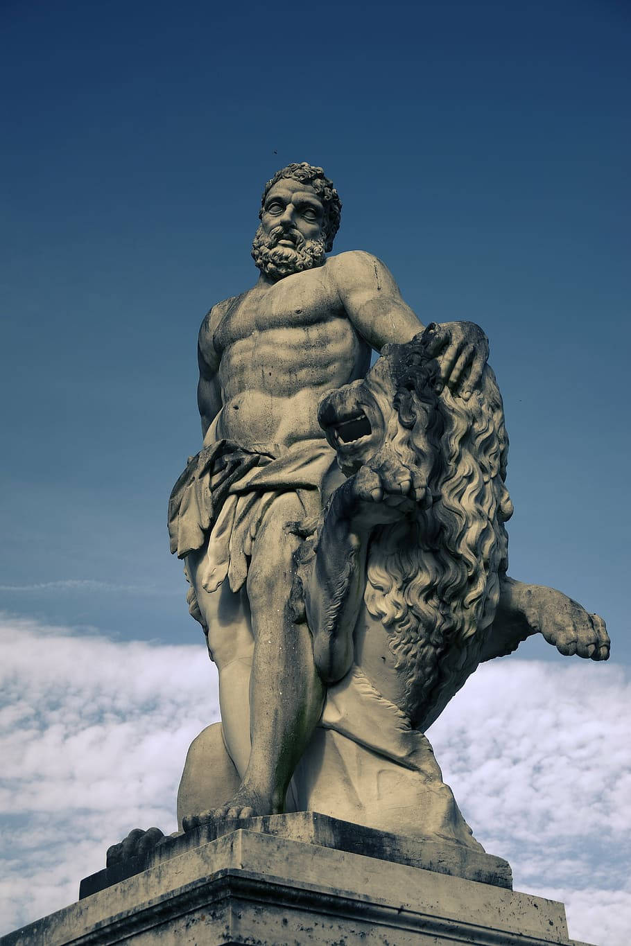 Hercules Sculpted Statue Background