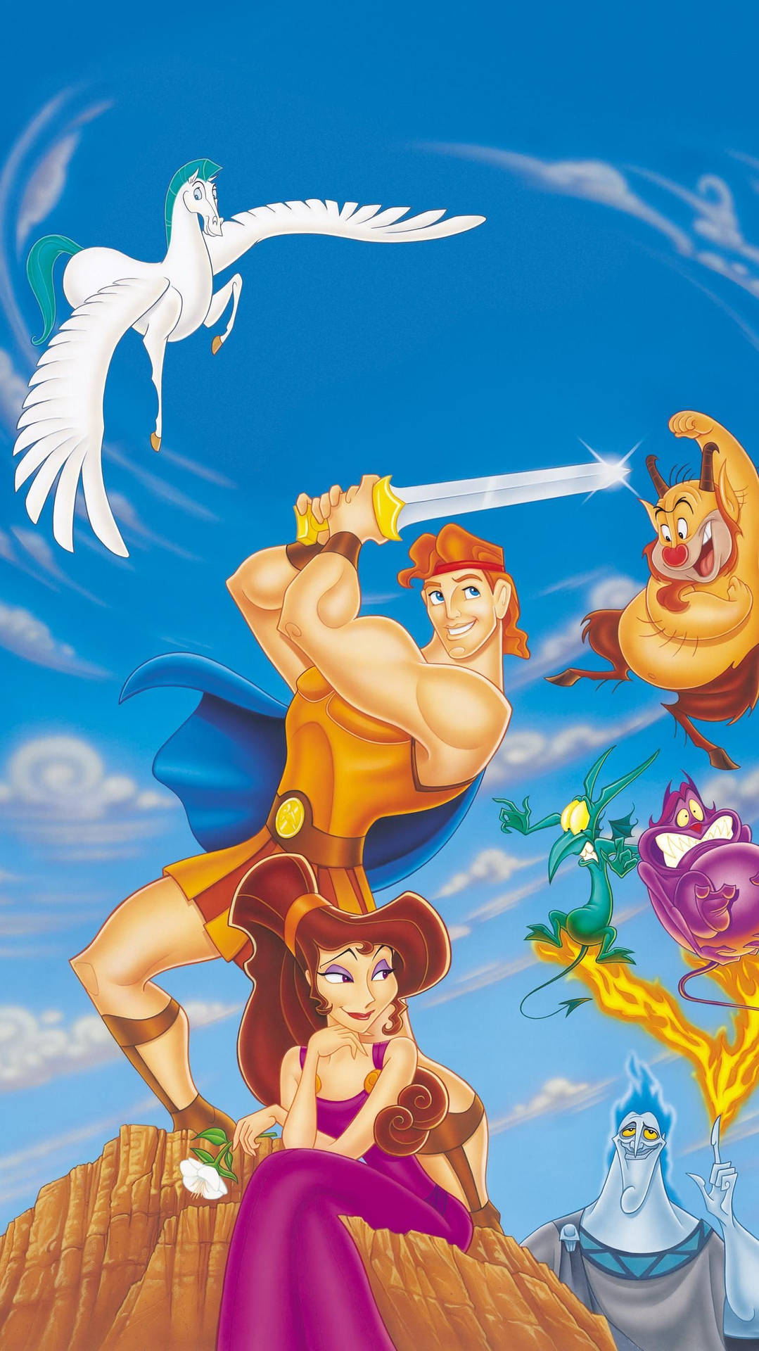 Hercules With Drawn Sword Background