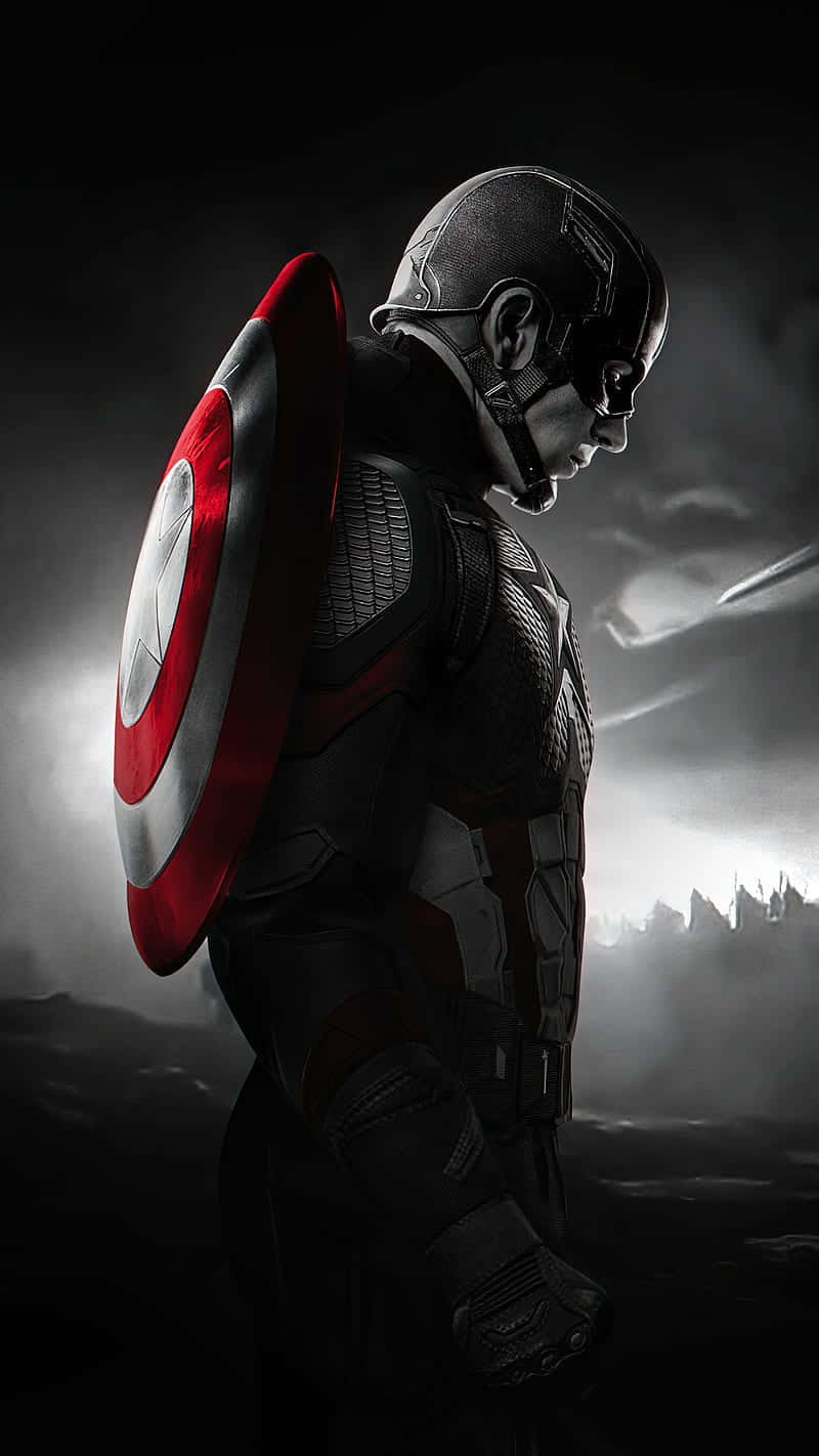 Here To Fight For Justice - Captain America Android Background