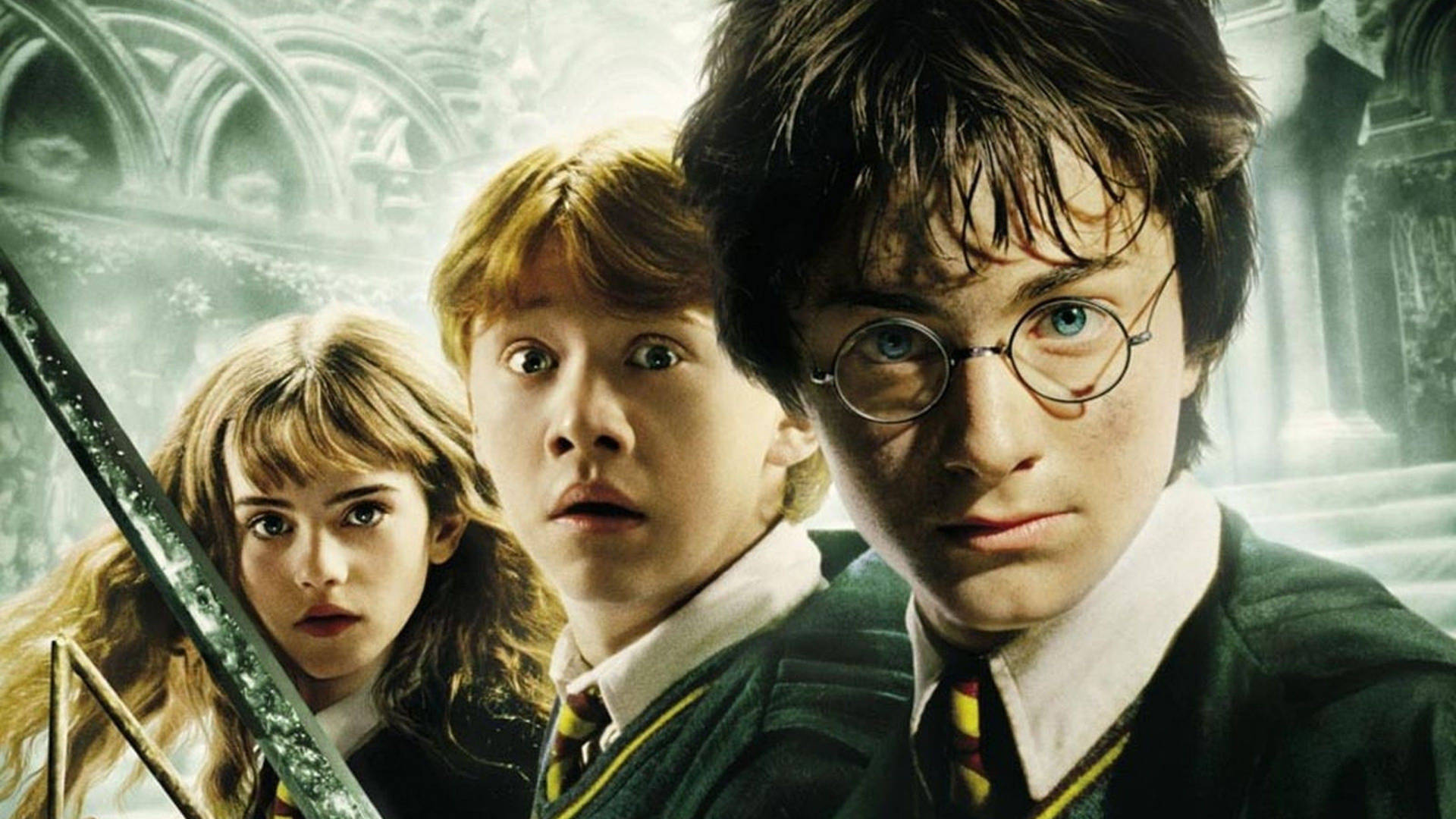 Hermione Ron And Harry Potter Desktop