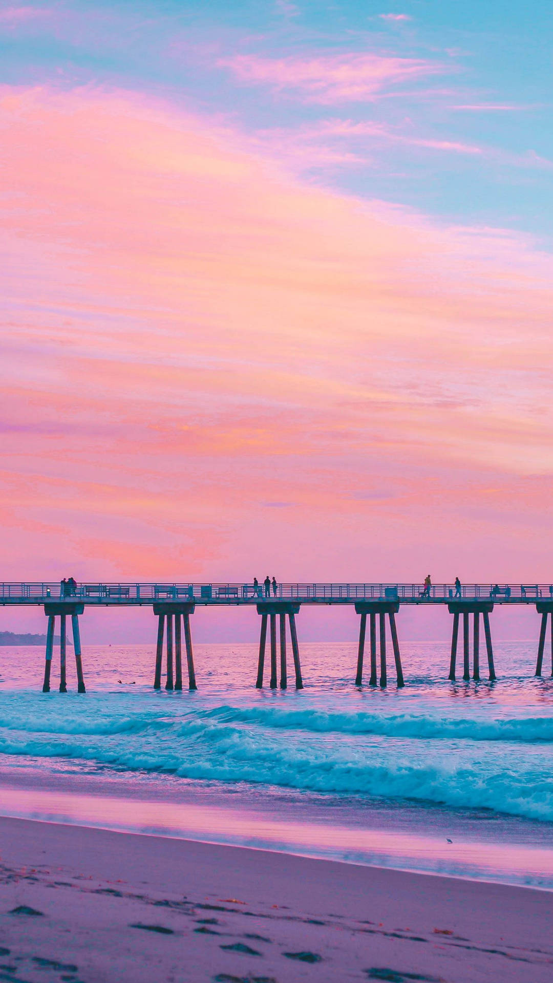 Hermosa Beach Pier Iphone California Background