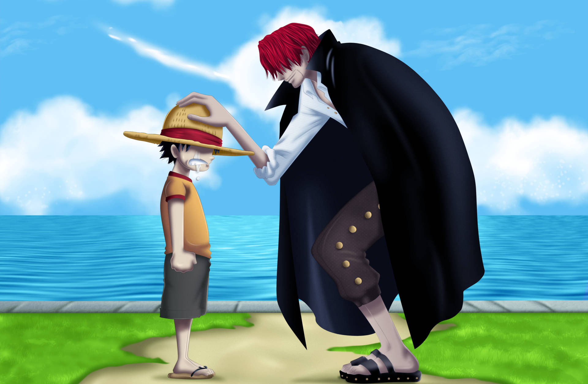 Hero Shanks And Luffy Background