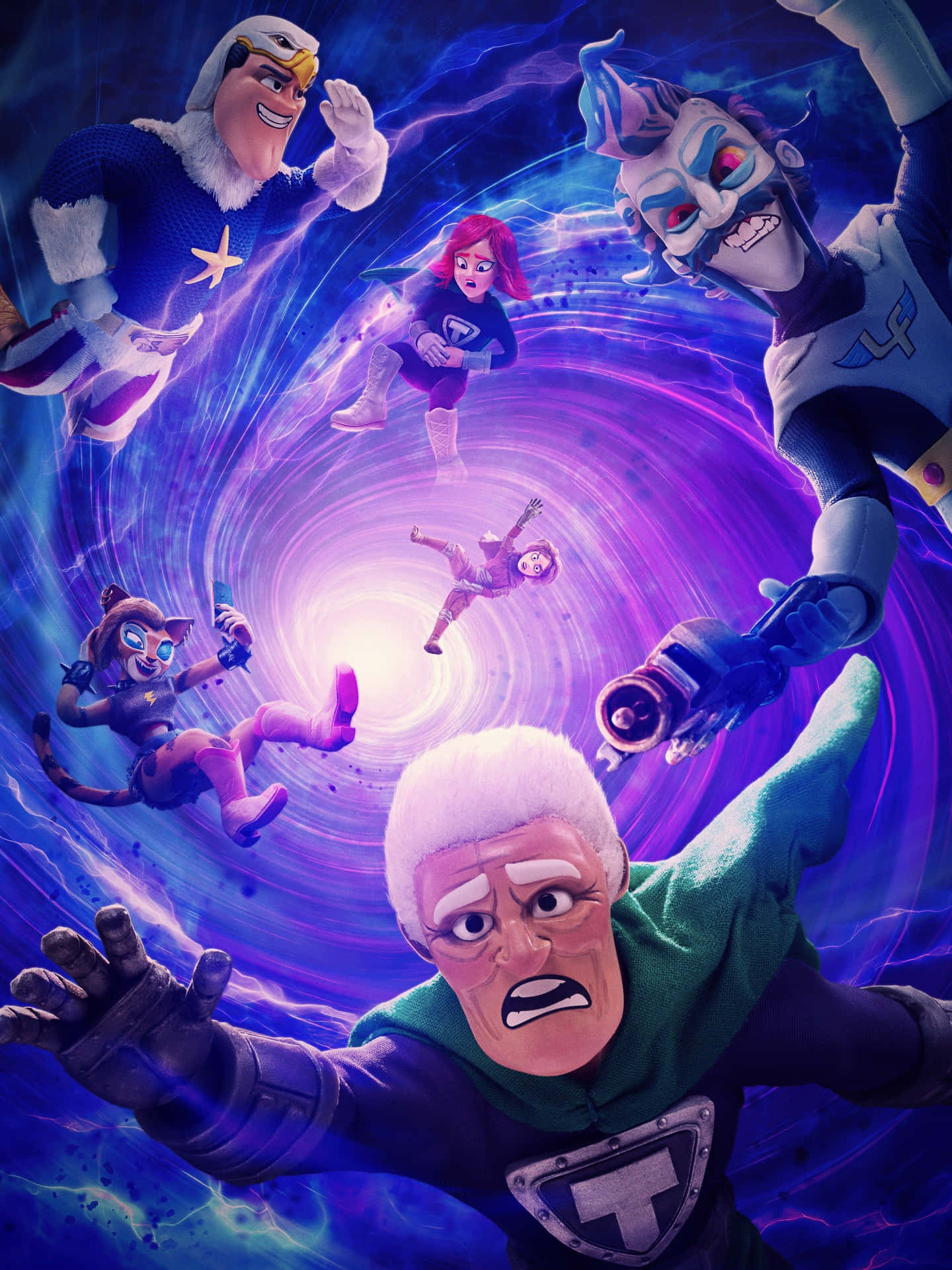 Heroes In Vortex From Supermansion Background