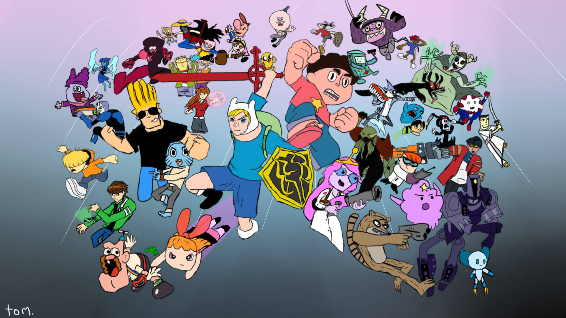 Heroic Cartoon Network Characters Background
