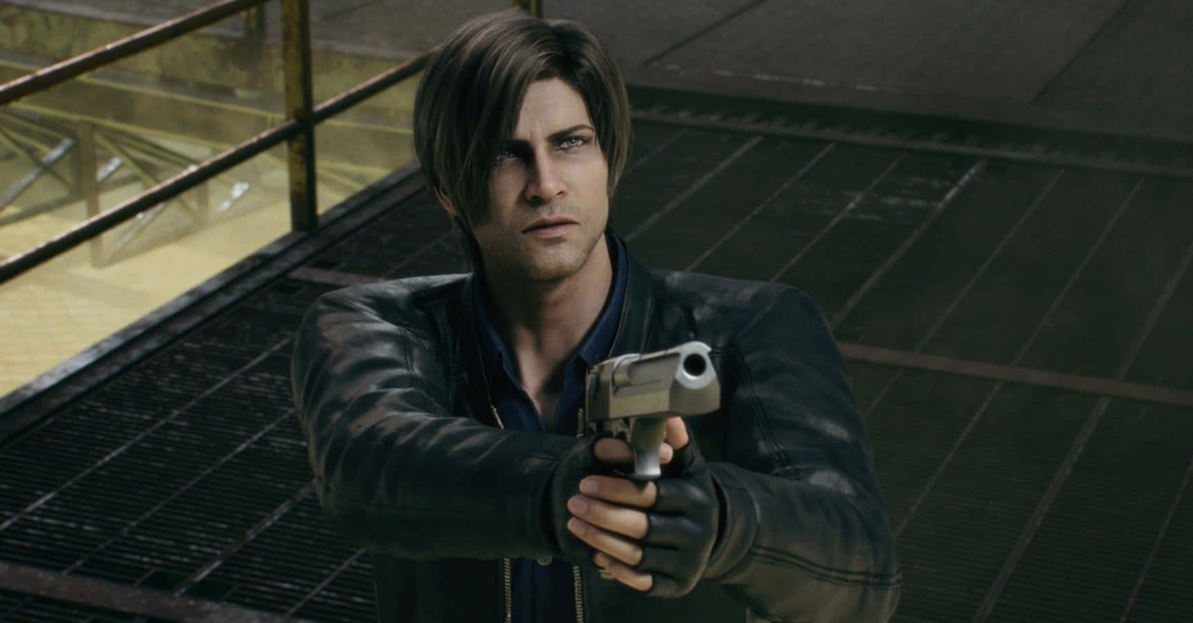 Heroic Leon S. Kennedy In Action During A Dangerous Mission