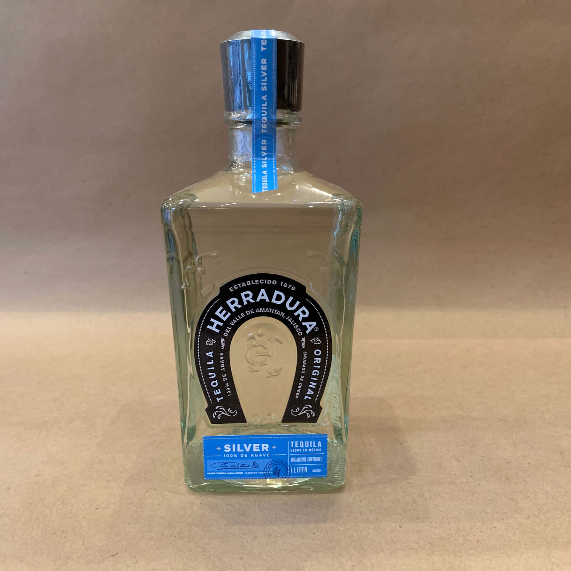 Herradura Silver Tequila Bottle Background