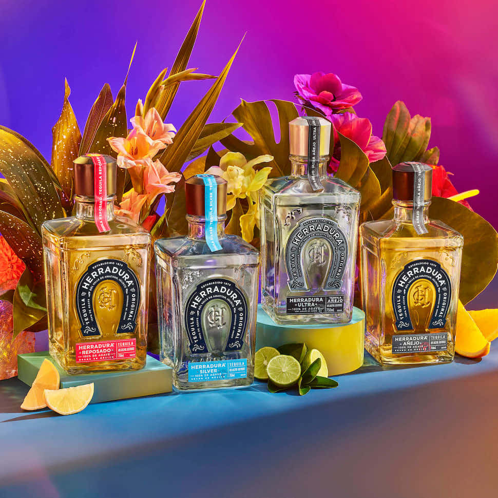 Herradura Tequila Collection Colorful Backdrop Background