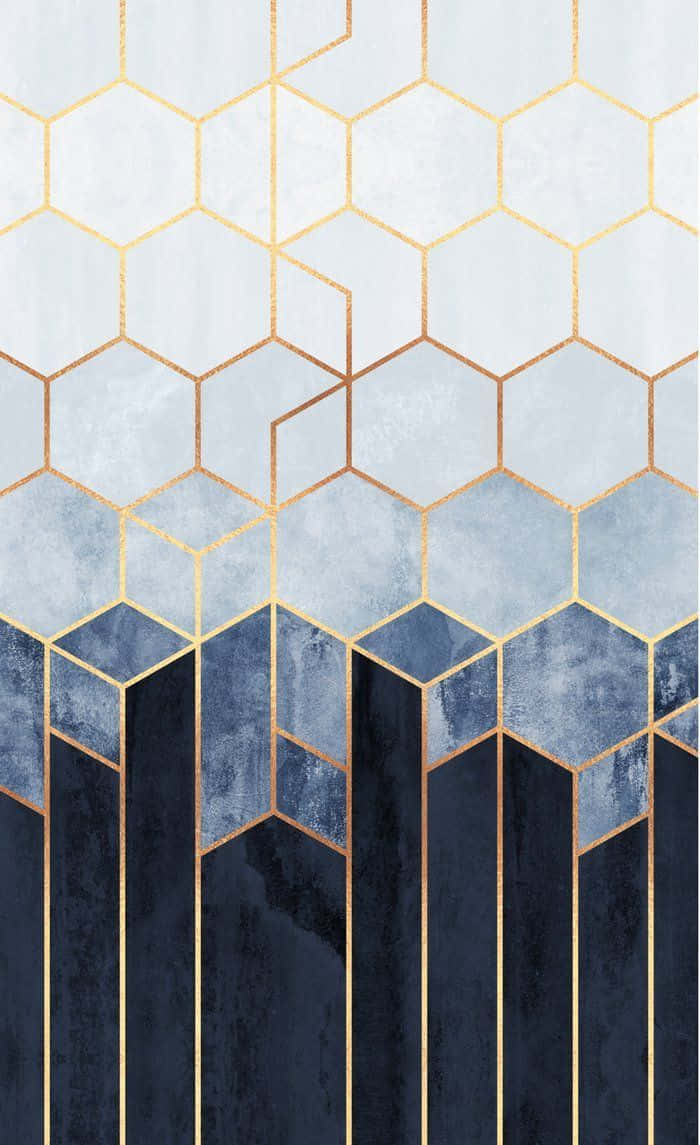 Hexagon Art Deco Iphone Background