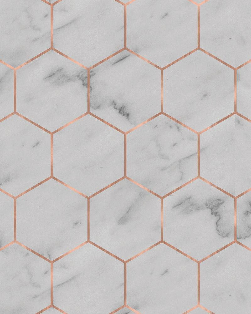 Hexagon Marble White Pattern Background