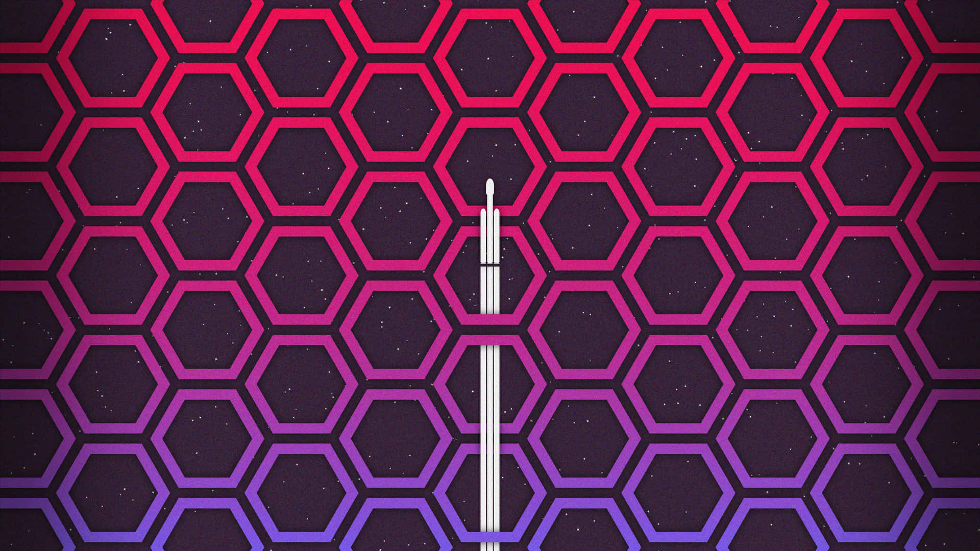 Hexagon Patterns In Bright Blue Background