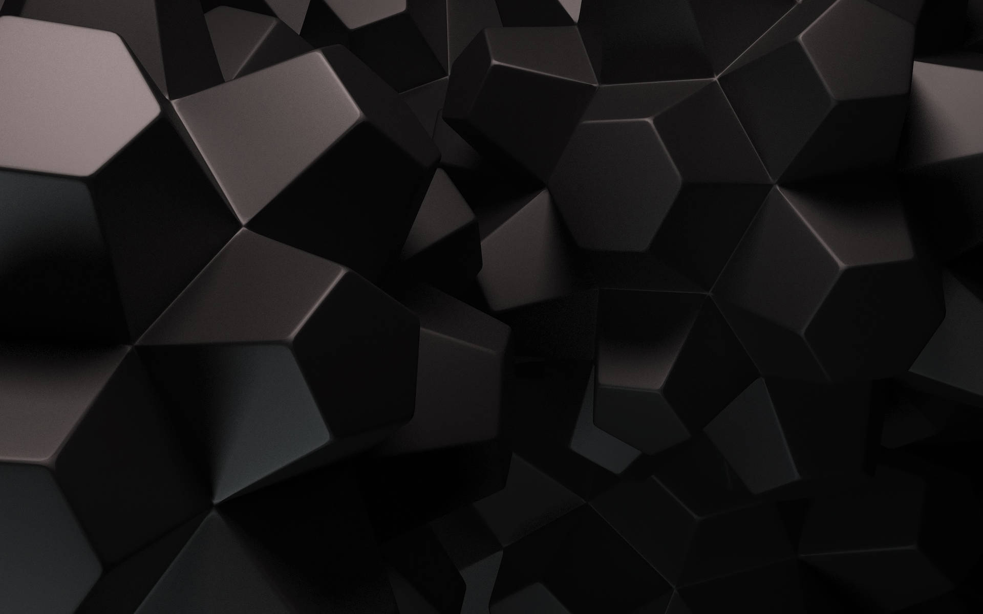 Hexagonal Black 3d