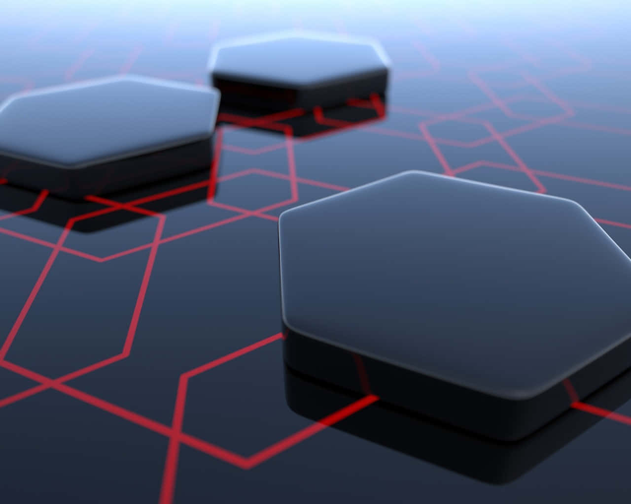 Hexagonal Network3 D Render