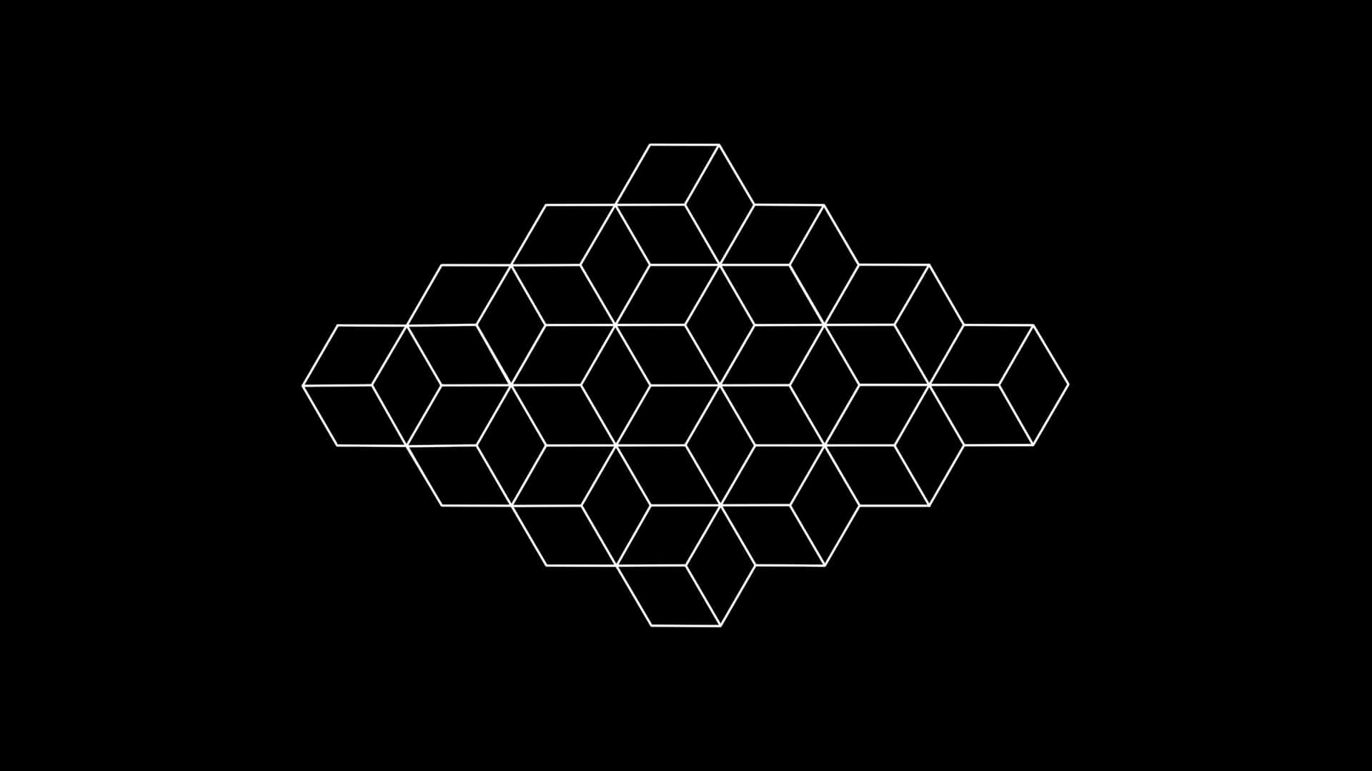 Hexagonal Pattern Blackand White4 K Background