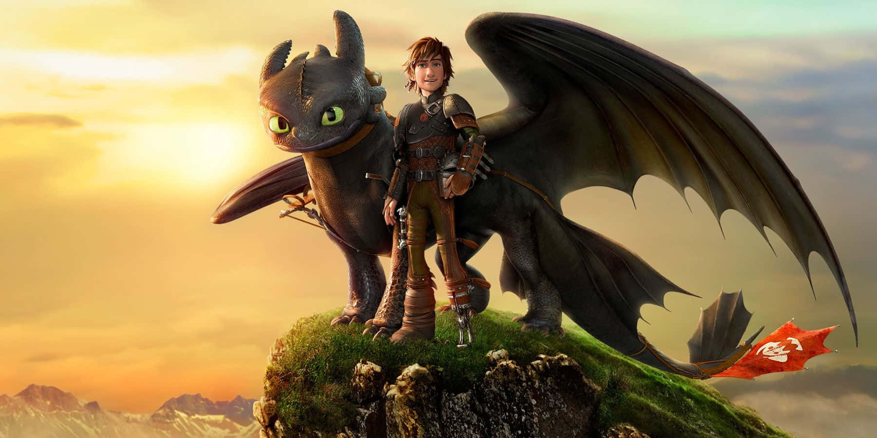 Hiccup And Toothless Duo From How To Train Your Dragon The Hidden World Background