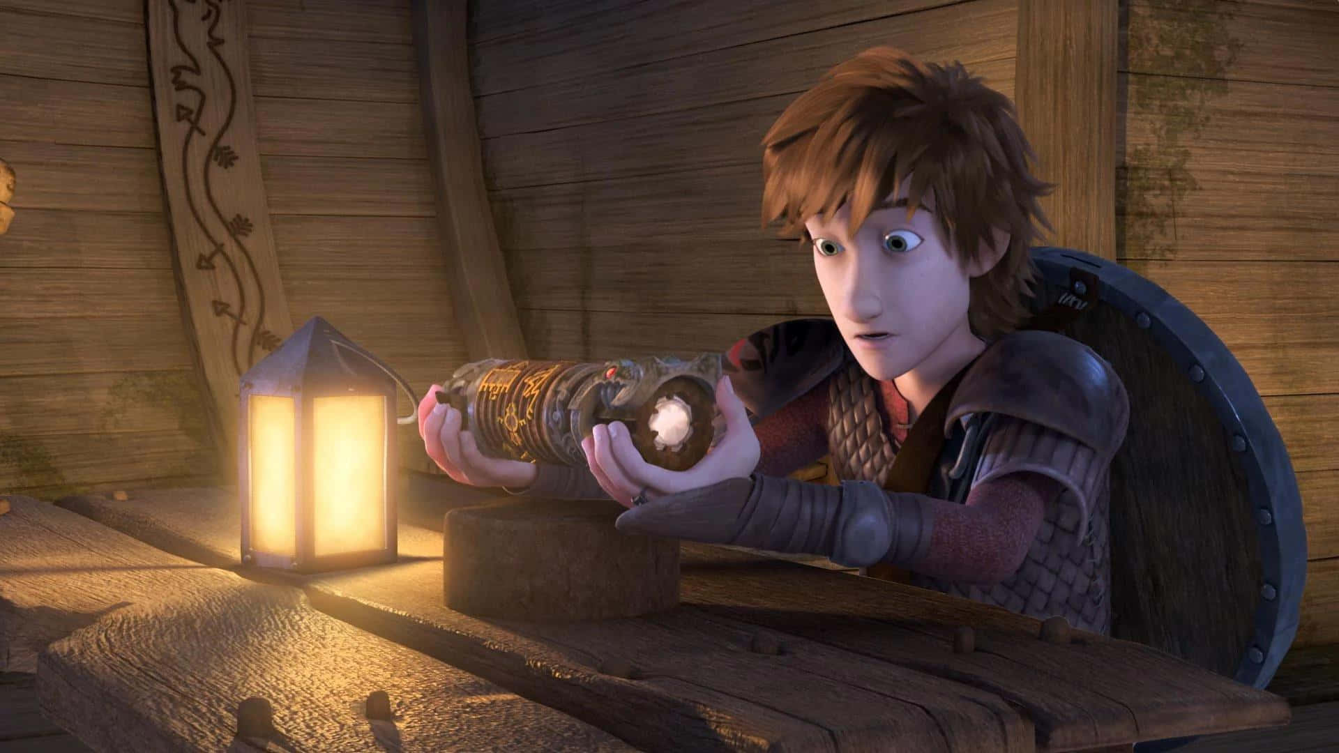 Hiccup Tinkering In Dragons Riders Of Berk Background