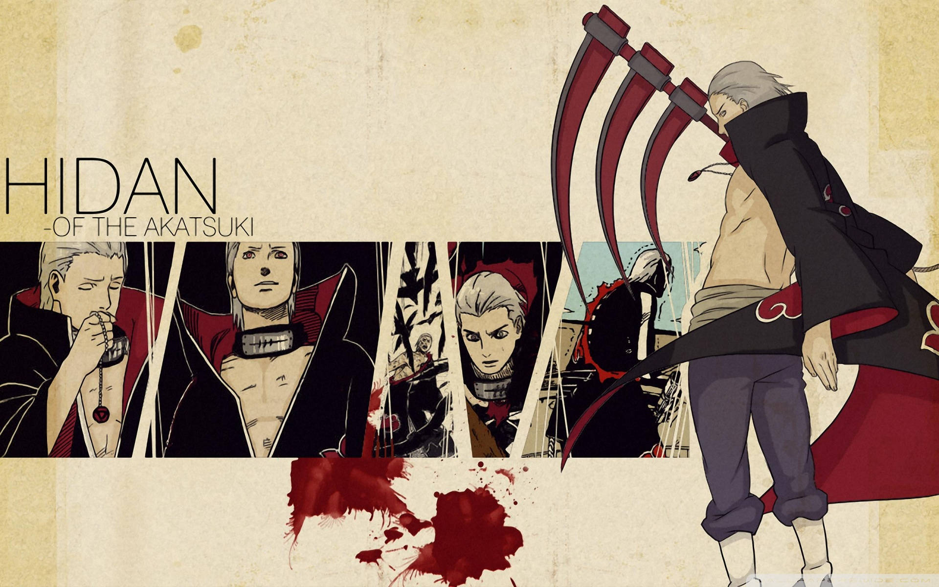 Hidan Of The Akatsuki Collage Background