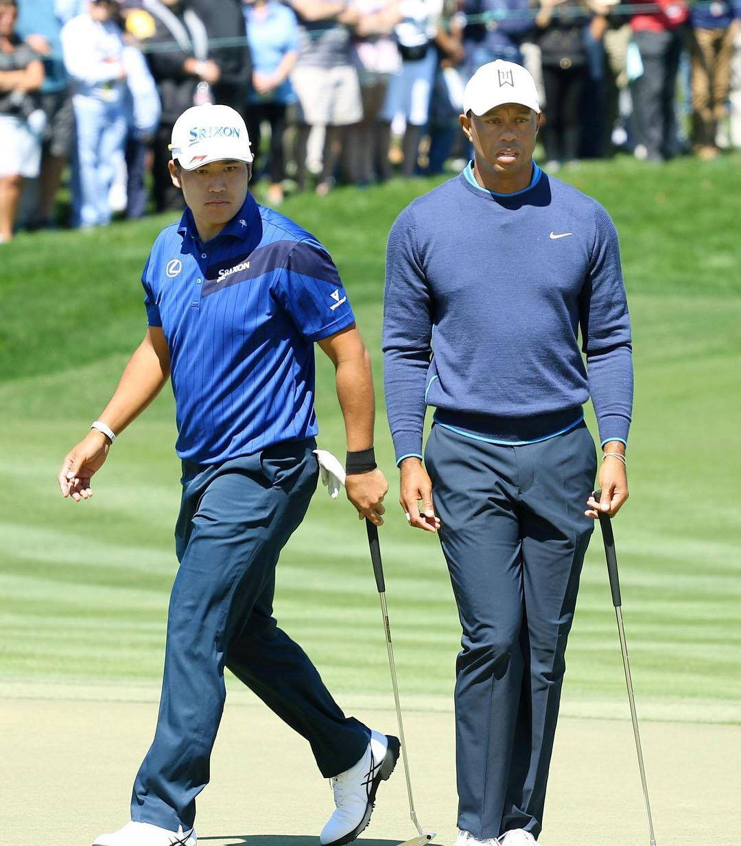 Hideki Matsuyama And Tiger Woods