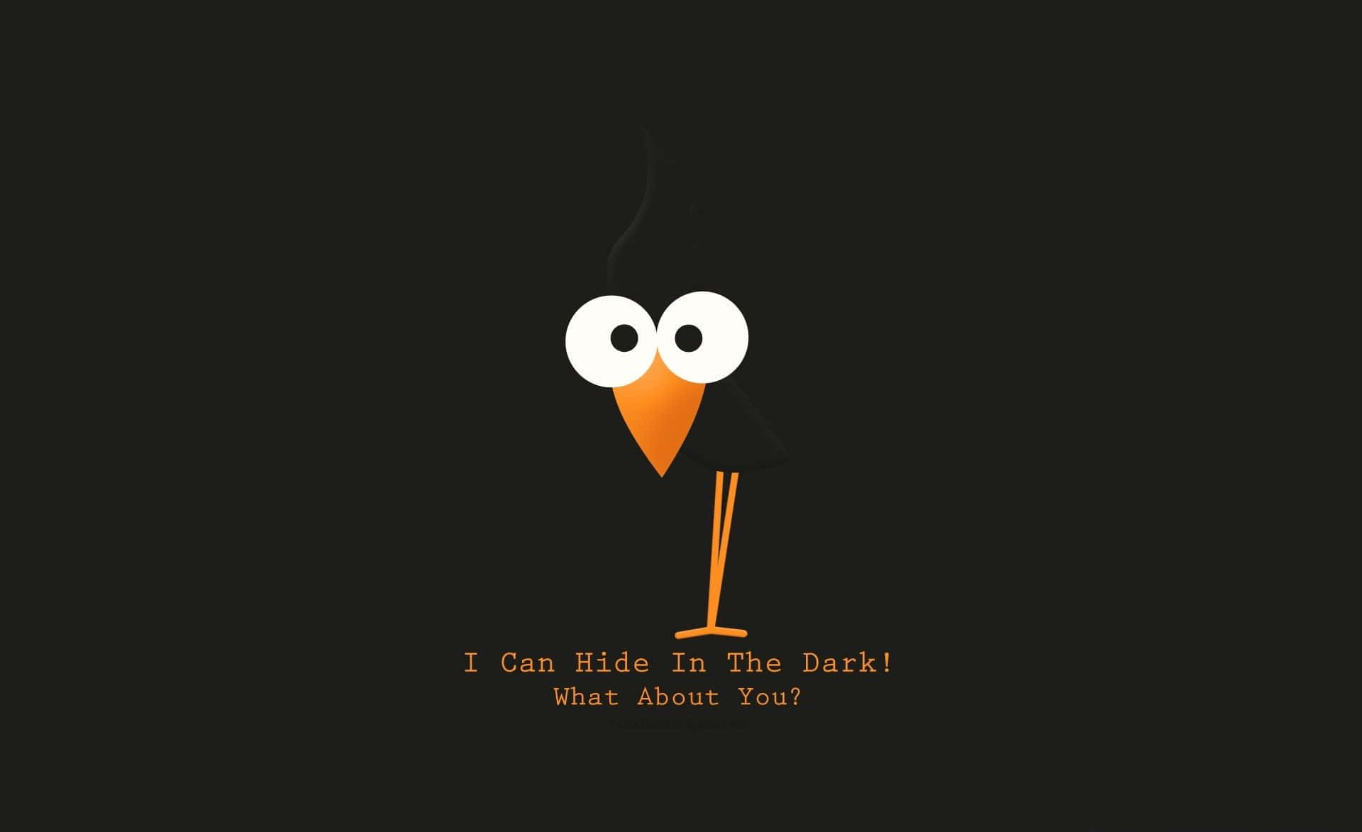 Hiding In The Dark Funny Quote Background