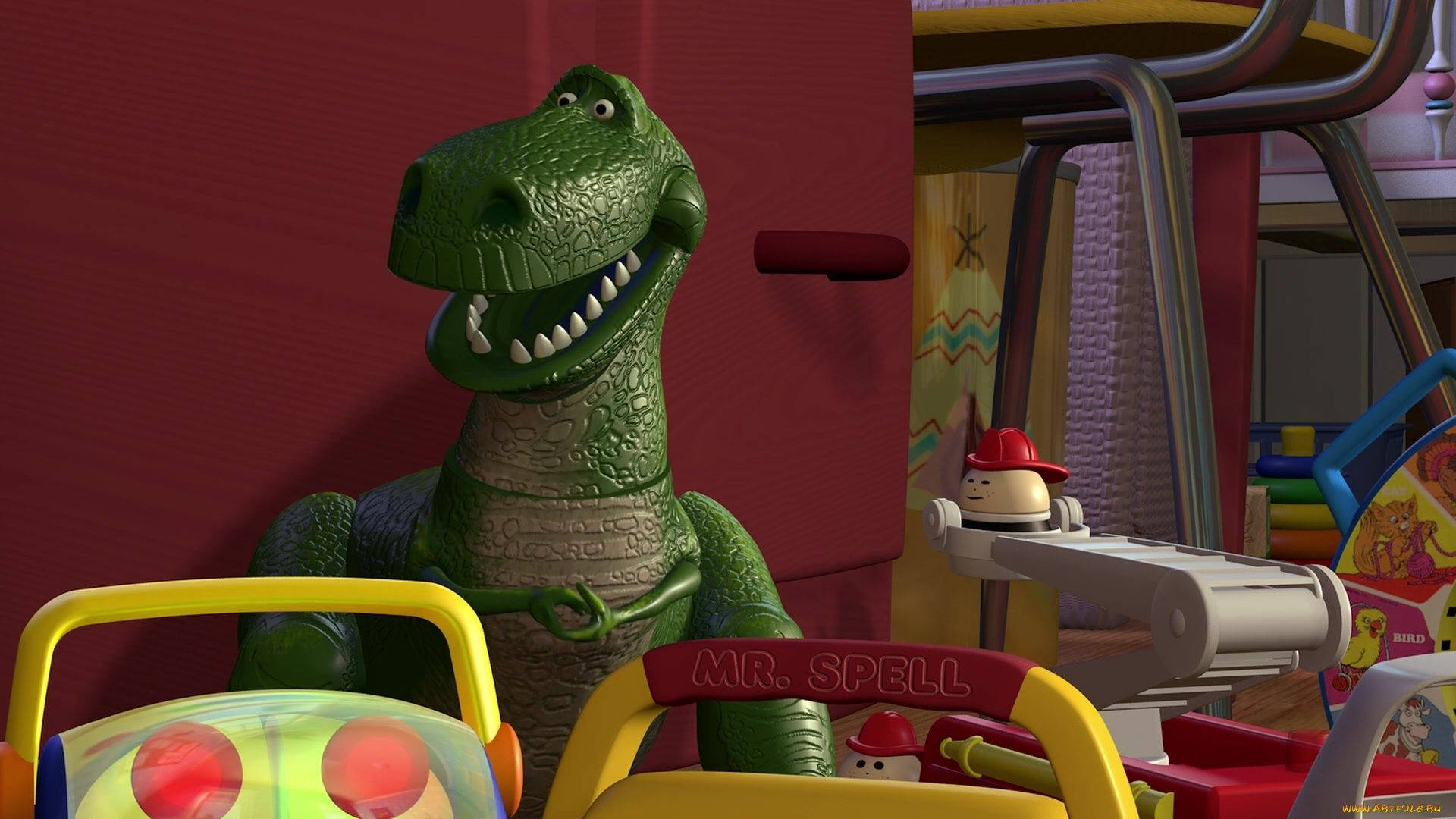 Hiding Toy Story Rex Background