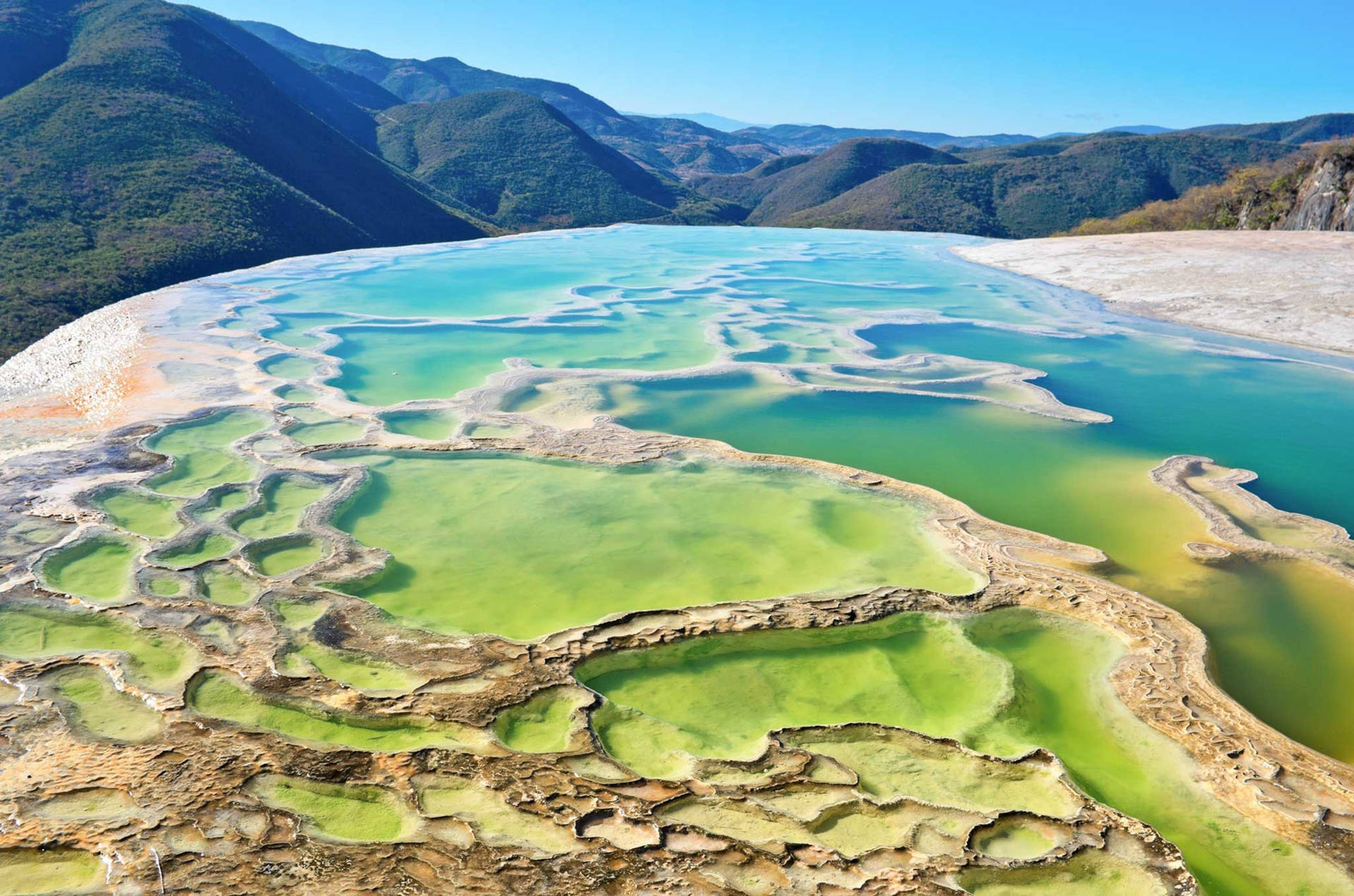 Hierve El Agua In Oaxaca Background