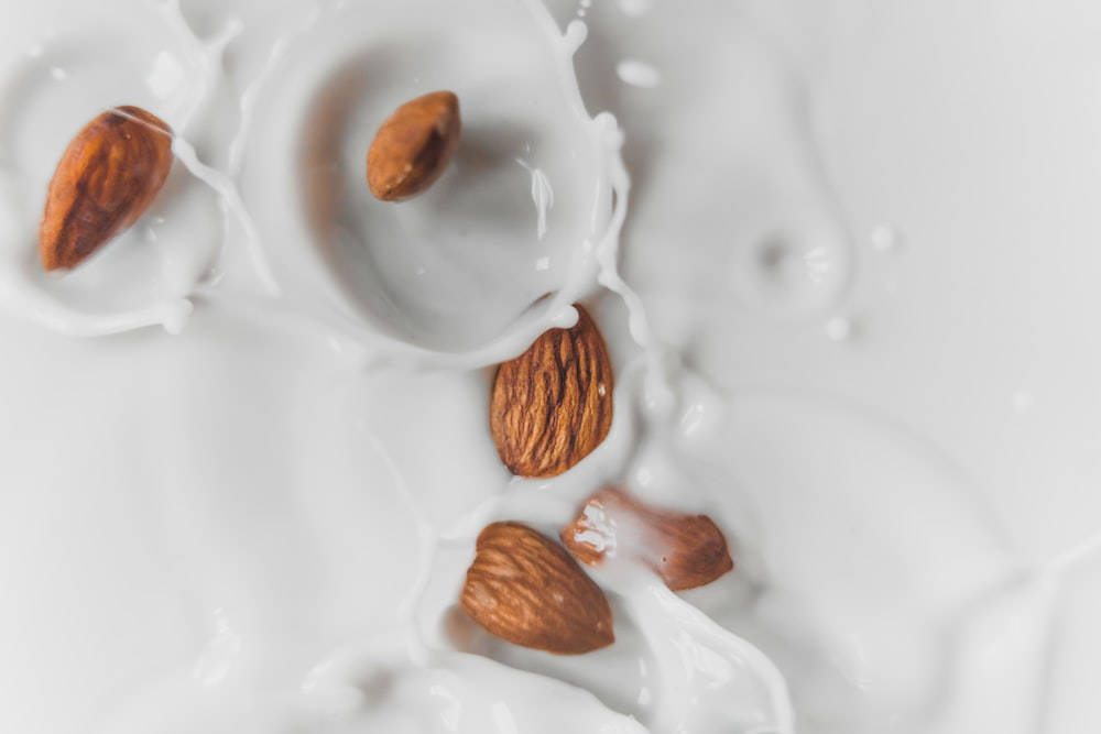 High Angle Shot Almond Milk