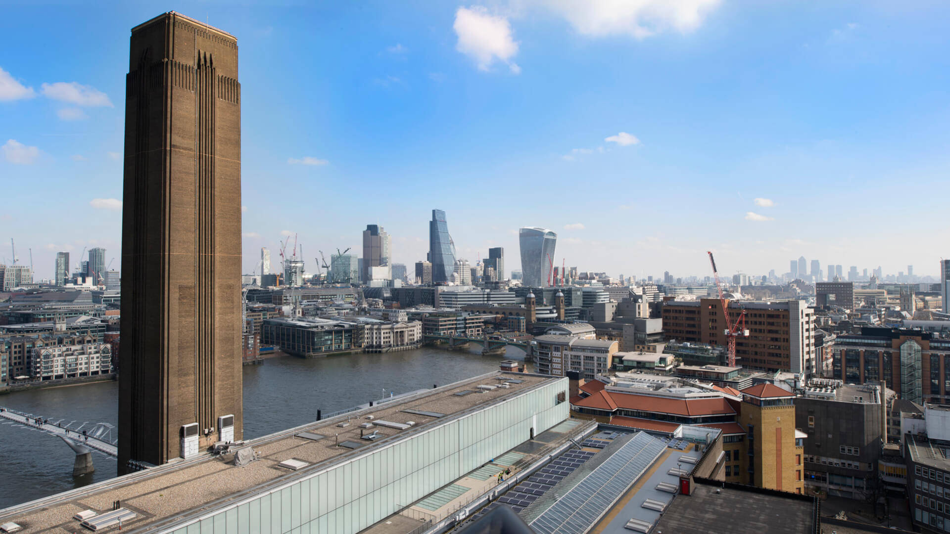 High-angle Shot Tate Modern Background