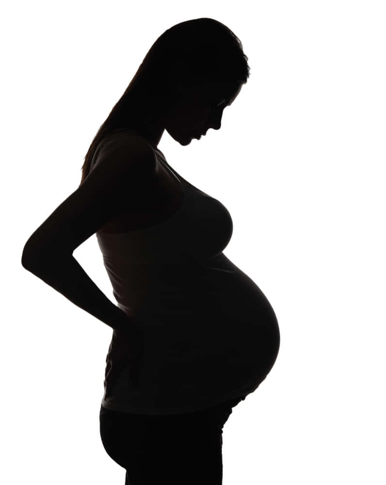 High Brightness Pregnant Woman Silhouette Background