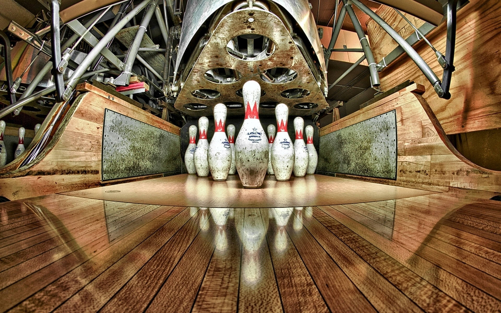 High Contrast Bowling Duckpins Background